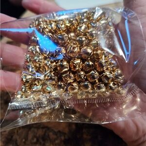 Beads Jingle Bells 118: Vtg Gold Jingle Bells, Craft & Jewelry Supply, 100+ Pcs